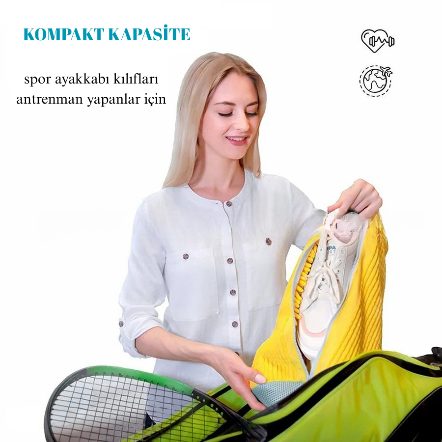 HayataDönüş - Ayakkabı Yıkama Çantası Özel Mikrofiber Kumaş Fermuarlı